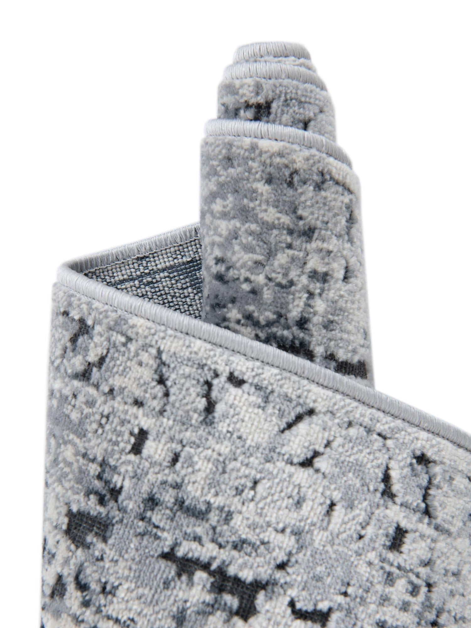 Blue Gray 2' x 6' 9 Chateau Runner Area Rug 85% Polypropylene & 15% Chenille With Cotton Backing Traditional Vintage Distressed Carpet for Classical Interior Design Decorating for Sale at Rug Engine