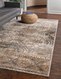 Blue Beige 9' x 12' Chateau Rectangle Area Rug 85% Polypropylene & 15% Chenille With Cotton Backing Traditional Vintage Distressed Carpet for Classical Interior Design Decorating for Sale at Rug Engine