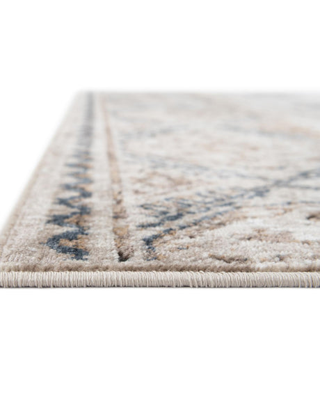 Blue Beige 3' 1 x 13' 1 Chateau Runner Area Rug 85% Polypropylene & 15% Chenille With Cotton Backing Traditional Vintage Distressed Carpet for Classical Interior Design Decorating for Sale at Rug Engine