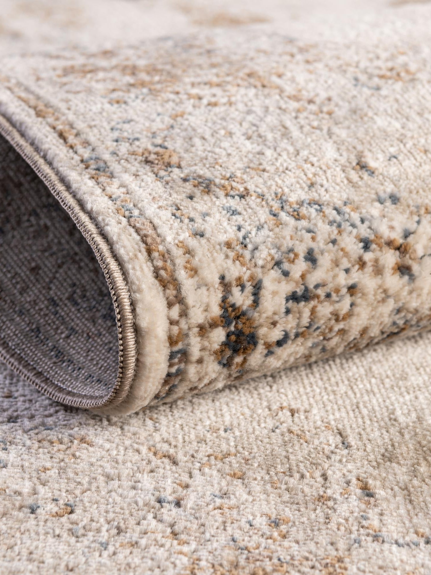 Blue Cream 5' 3 x 8' Chateau Rectangle Area Rug 85% Polypropylene & 15% Chenille With Cotton Backing Traditional Vintage Distressed Carpet for Classical Interior Design Decorating for Sale at Rug Engine