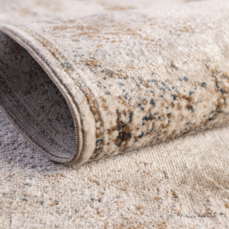 Blue Cream 7' 10 x 11' Chateau Rectangle Area Rug 85% Polypropylene & 15% Chenille With Cotton Backing Traditional Vintage Distressed Carpet for Classical Interior Design Decorating for Sale at Rug Engine