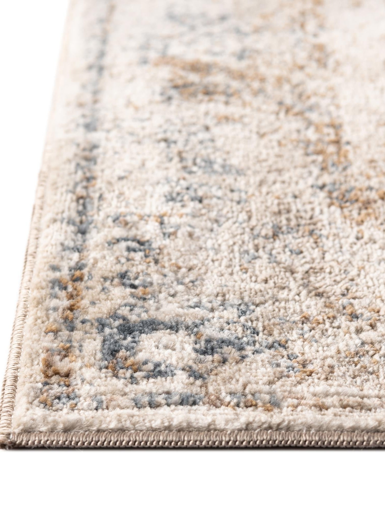 Blue Cream 10' x 13' 1 Chateau Rectangle Area Rug 85% Polypropylene & 15% Chenille With Cotton Backing Traditional Vintage Distressed Carpet for Classical Interior Design Decorating for Sale at Rug Engine