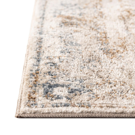 Blue Cream 6' 1 x 9' Chateau Rectangle Area Rug 85% Polypropylene & 15% Chenille With Cotton Backing Traditional Vintage Distressed Carpet for Classical Interior Design Decorating for Sale at Rug Engine
