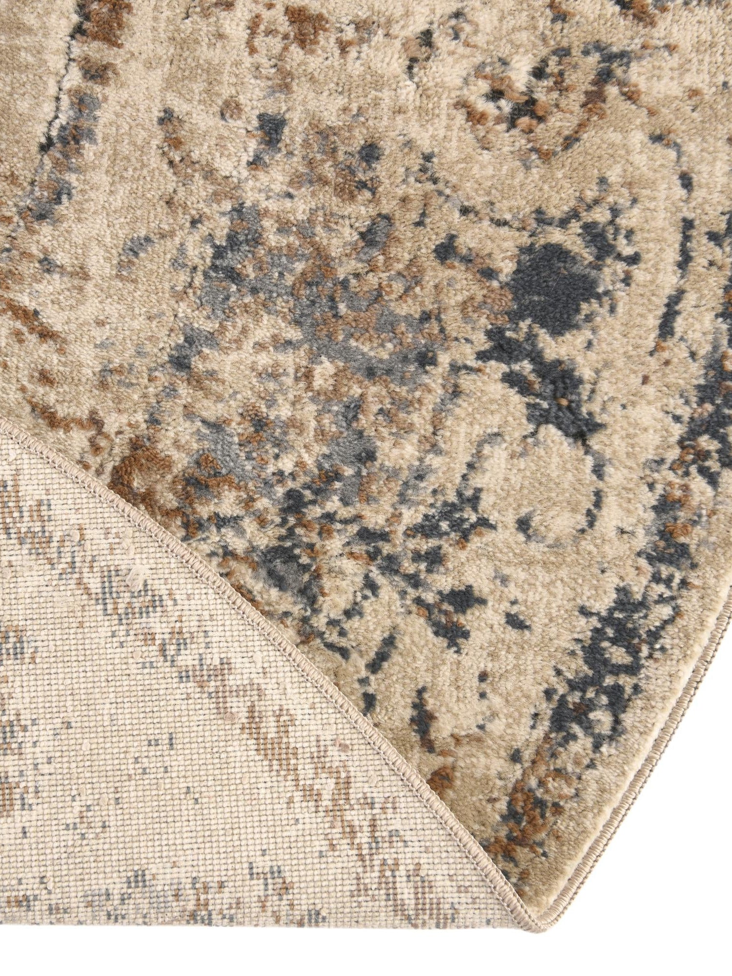 Blue Cream 7' 10 x 7' 10 Chateau Round Area Rug 85% Polypropylene & 15% Chenille With Cotton Backing Traditional Vintage Distressed Carpet for Classical Interior Design Decorating for Sale at Rug Engine