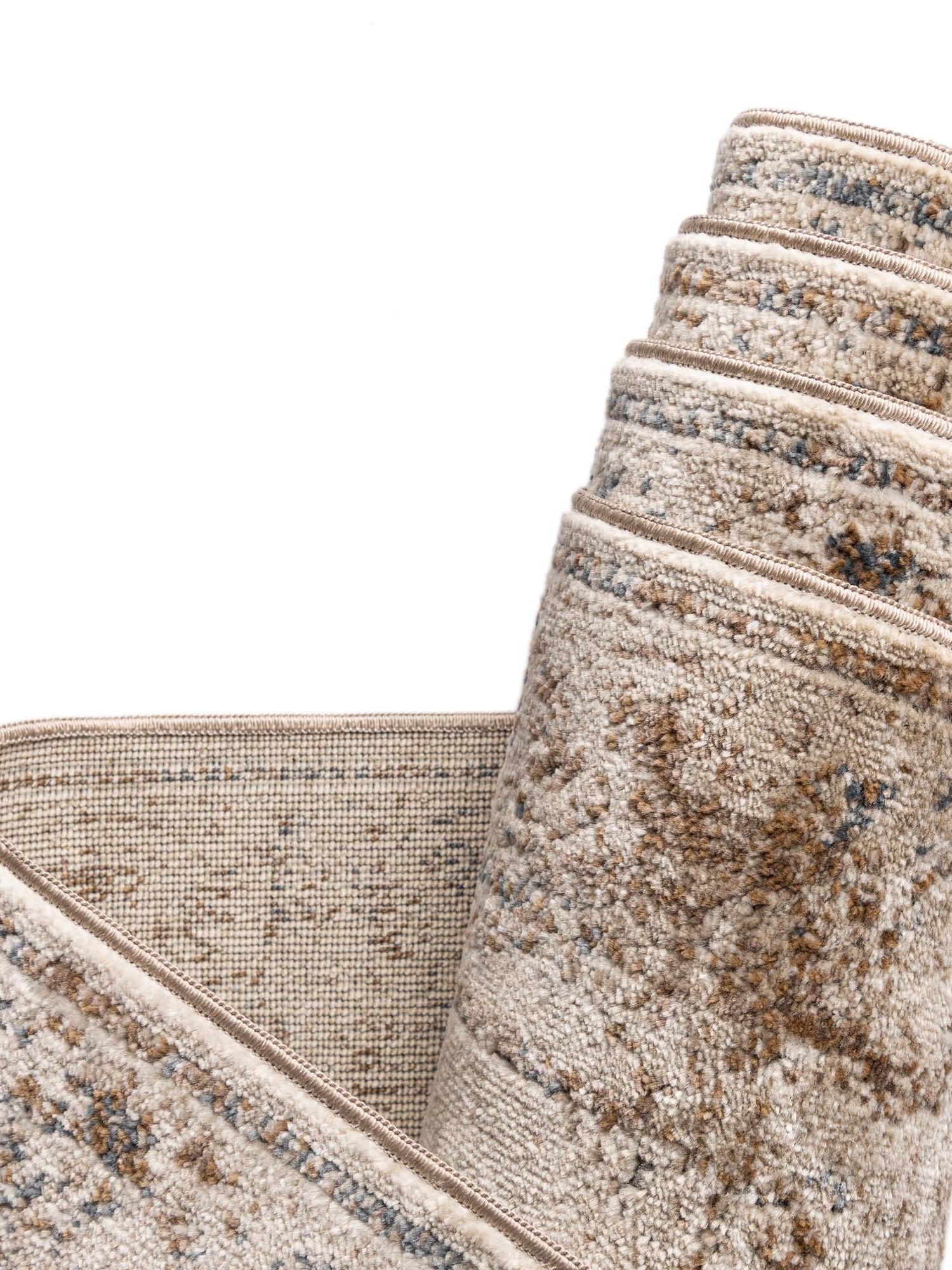 Blue Cream 2' x 8' Chateau Runner Area Rug 85% Polypropylene & 15% Chenille With Cotton Backing Traditional Vintage Distressed Carpet for Classical Interior Design Decorating for Sale at Rug Engine