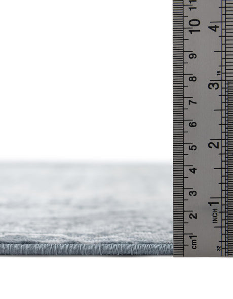 Dark Blue 3' 1 x 13' 1 Chateau Runner Area Rug 85% Polypropylene & 15% Chenille With Cotton Backing Traditional Vintage Distressed Carpet for Classical Interior Design Decorating for Sale at Rug Engine