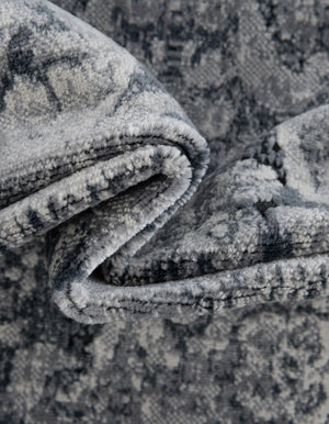 Dark Blue 3' 1 x 13' 1 Chateau Runner Area Rug 85% Polypropylene & 15% Chenille With Cotton Backing Traditional Vintage Distressed Carpet for Classical Interior Design Decorating for Sale at Rug Engine