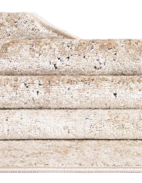 Beige 4' 1 x 6' 1 Chateau Rectangle Area Rug 85% Polypropylene & 15% Chenille With Cotton Backing Traditional Vintage Distressed Carpet for Classical Interior Design Decorating for Sale at Rug Engine