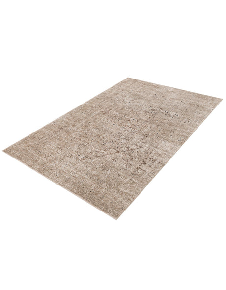 Beige 4' 1 x 6' 1 Chateau Rectangle Area Rug 85% Polypropylene & 15% Chenille With Cotton Backing Traditional Vintage Distressed Carpet for Classical Interior Design Decorating for Sale at Rug Engine