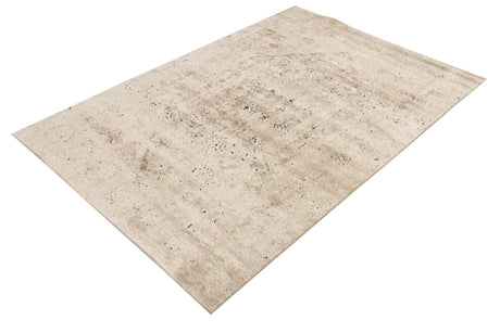 Beige 4' 1 x 6' 1 Chateau Rectangle Area Rug 85% Polypropylene & 15% Chenille With Cotton Backing Traditional Vintage Distressed Carpet for Classical Interior Design Decorating for Sale at Rug Engine