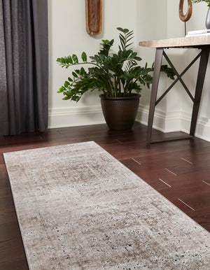 Beige 2' x 8' Chateau Runner Area Rug 85% Polypropylene & 15% Chenille With Cotton Backing Traditional Vintage Distressed Carpet for Classical Interior Design Decorating for Sale at Rug Engine