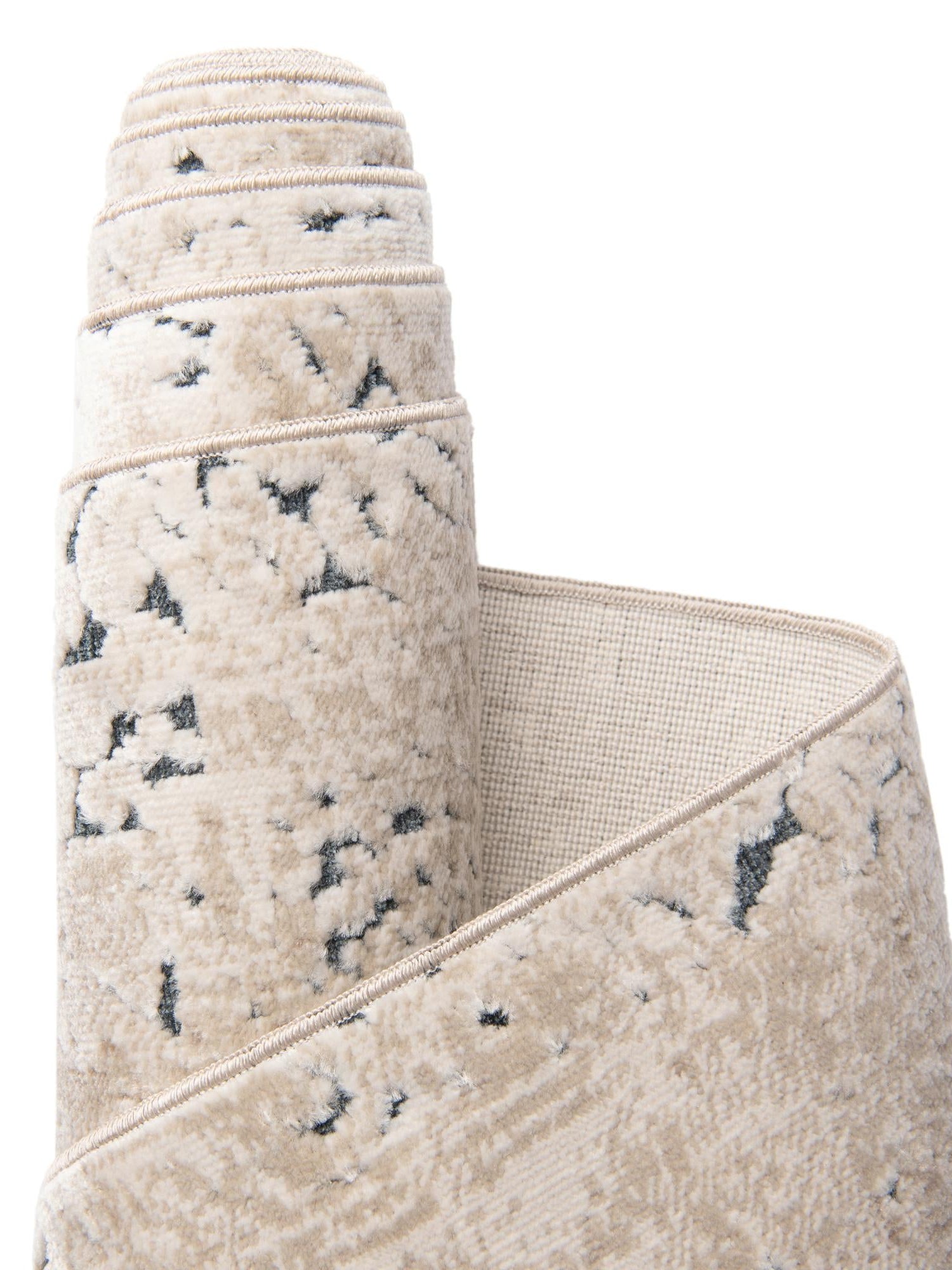 Beige 3' 1 x 13' 1 Chateau Runner Area Rug 85% Polypropylene & 15% Chenille With Cotton Backing Traditional Vintage Distressed Carpet for Classical Interior Design Decorating for Sale at Rug Engine