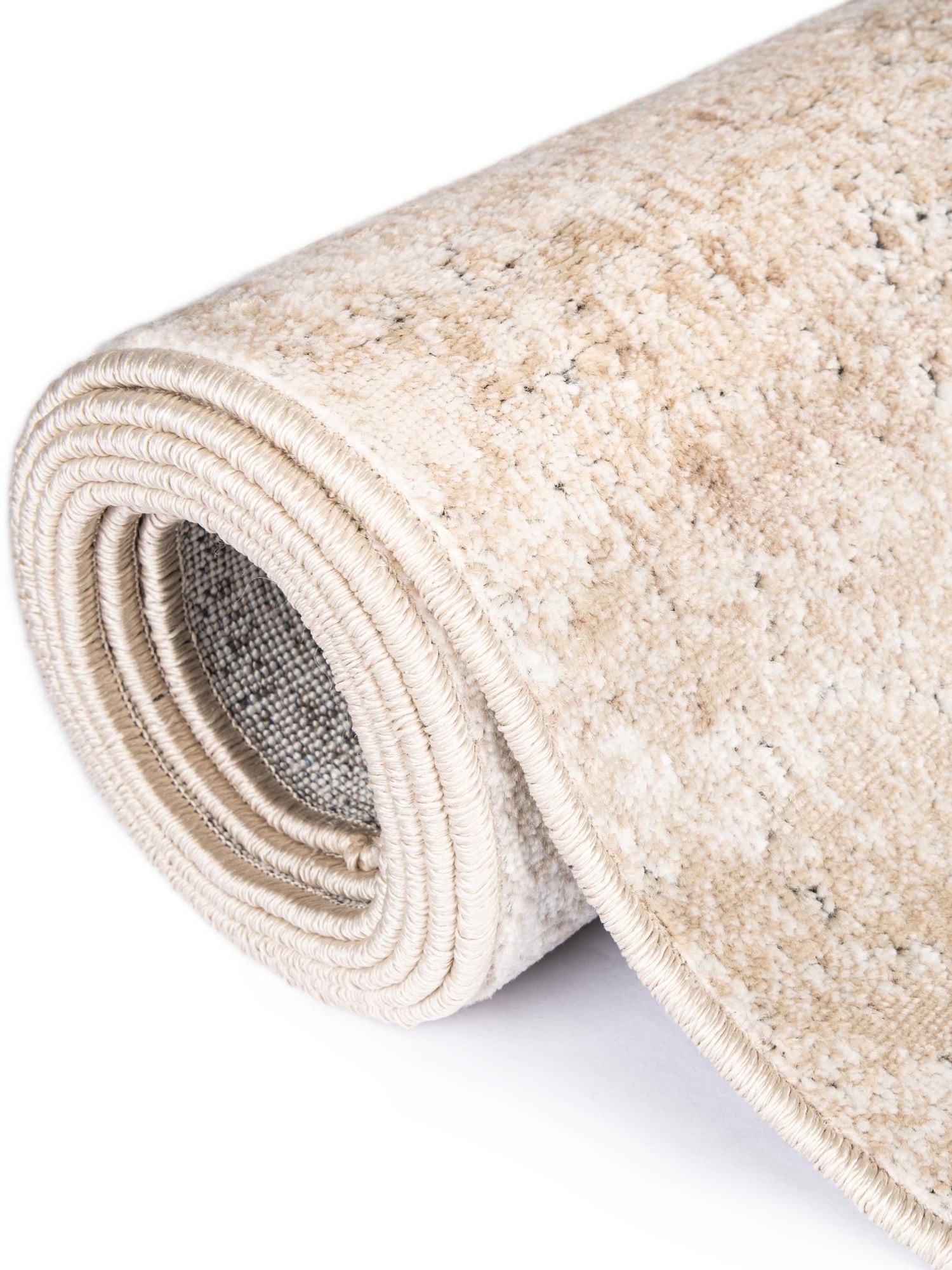 Beige 2' x 8' Chateau Runner Area Rug 85% Polypropylene & 15% Chenille With Cotton Backing Traditional Vintage Distressed Carpet for Classical Interior Design Decorating for Sale at Rug Engine