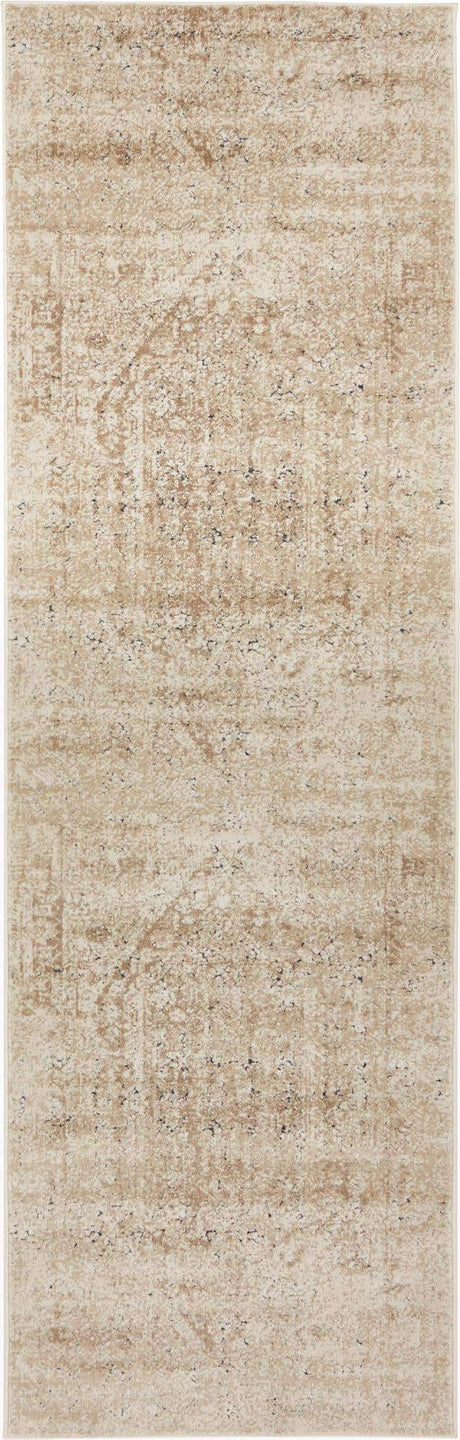 Beige 2' x 6' 9 Chateau Runner Area Rug 85% Polypropylene & 15% Chenille With Cotton Backing Traditional Vintage Distressed Carpet for Classical Interior Design Decorating for Sale at Rug Engine