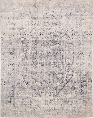 Gray 7' 10 x 10' Chateau Rectangle Area Rug 85% Polypropylene & 15% Chenille With Cotton Backing Traditional Vintage Distressed Carpet for Classical Interior Design Decorating for Sale at Rug Engine