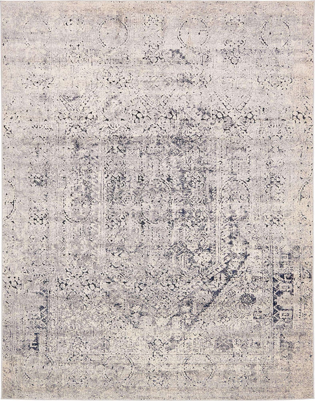 Gray 7' 10 x 10' Chateau Rectangle Area Rug 85% Polypropylene & 15% Chenille With Cotton Backing Traditional Vintage Distressed Carpet for Classical Interior Design Decorating for Sale at Rug Engine