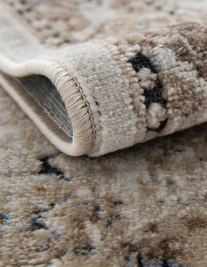 Beige 9' x 12' Chateau Rectangle Area Rug 85% Polypropylene & 15% Chenille With Cotton Backing Traditional Vintage Distressed Carpet for Classical Interior Design Decorating for Sale at Rug Engine