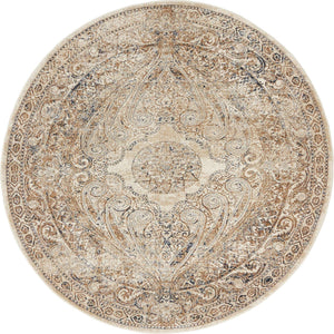 Beige 4' 1 x 4' 1 Chateau Round Rug