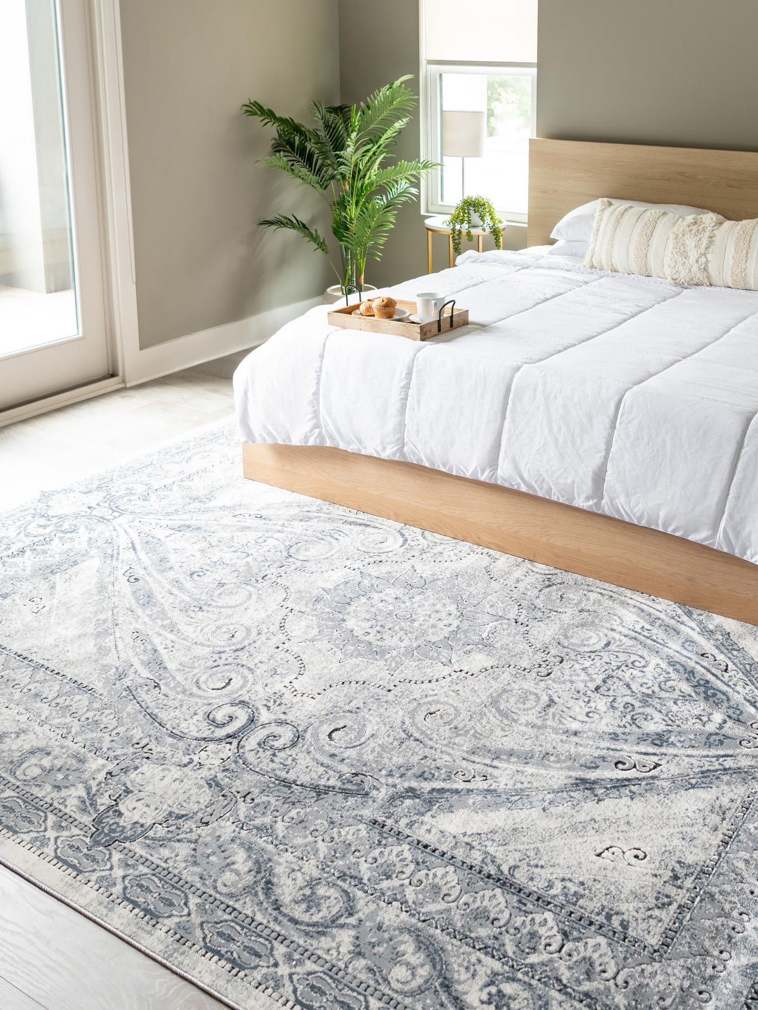 Dark Blue 10' x 14' 5 Chateau Rectangle Area Rug 85% Polypropylene & 15% Chenille With Cotton Backing Traditional Vintage Distressed Carpet for Classical Interior Design Decorating for Sale at Rug Engine