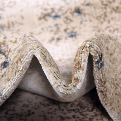 Cream 6' 1 x 9' Chateau Rectangle Area Rug 85% Polypropylene & 15% Chenille With Cotton Backing Traditional Vintage Distressed Carpet for Classical Interior Design Decorating for Sale at Rug Engine