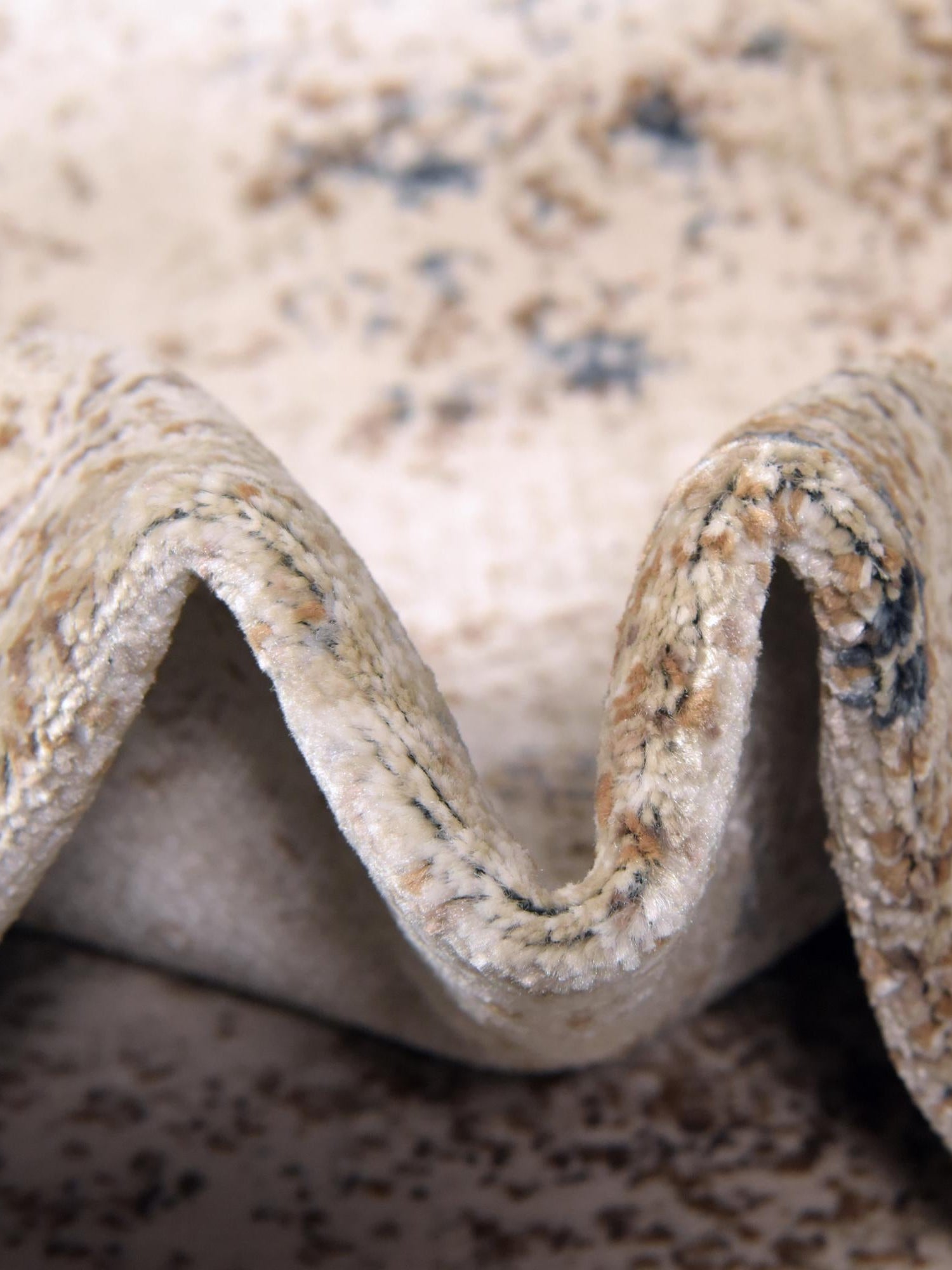 Cream 9' x 12' Chateau Rectangle Area Rug 85% Polypropylene & 15% Chenille With Cotton Backing Traditional Vintage Distressed Carpet for Classical Interior Design Decorating for Sale at Rug Engine