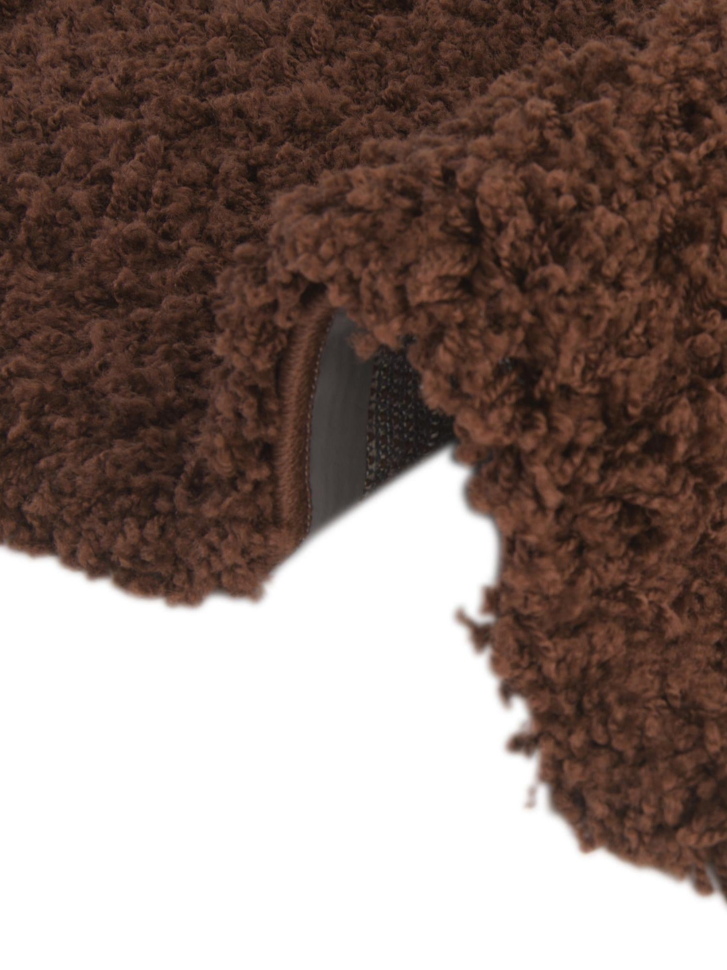 Chocolate Brown 4' 1 x 4' 1 Solid Shag Round Area Rug Thick Soft Touch Fluffy & Plush Shaggy Pile
