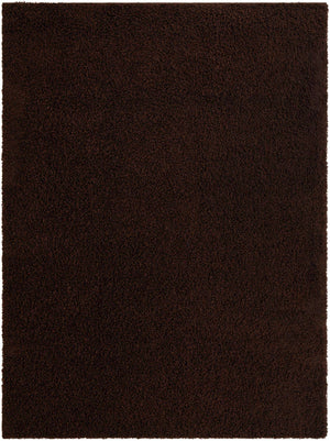 Chocolate Brown 9' x 12' Solid Shag Rectangle Area Rug Thick Soft Touch Fluffy & Plush Shaggy Pile
