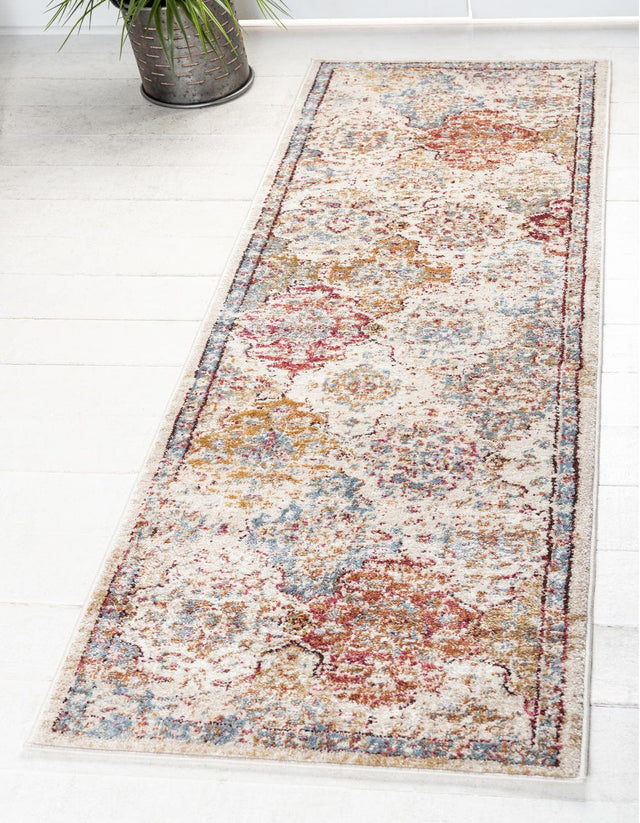 Beige 2' 2 x 6' 7 Augustus Runner Area Rug 70% Polypropylene & 30% Polyester With Cotton Backing Easy Clean Home Decor Carpet for Sale at Rug Engine