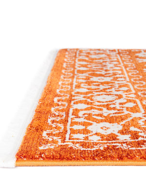 Terracotta 4' x 4' New Classical Square Area Rug 70% Polypropylene & 30% Polyester Traditional Vintage Distressed Carpet for Interior Design Home Decor for Sale at Rug Engine