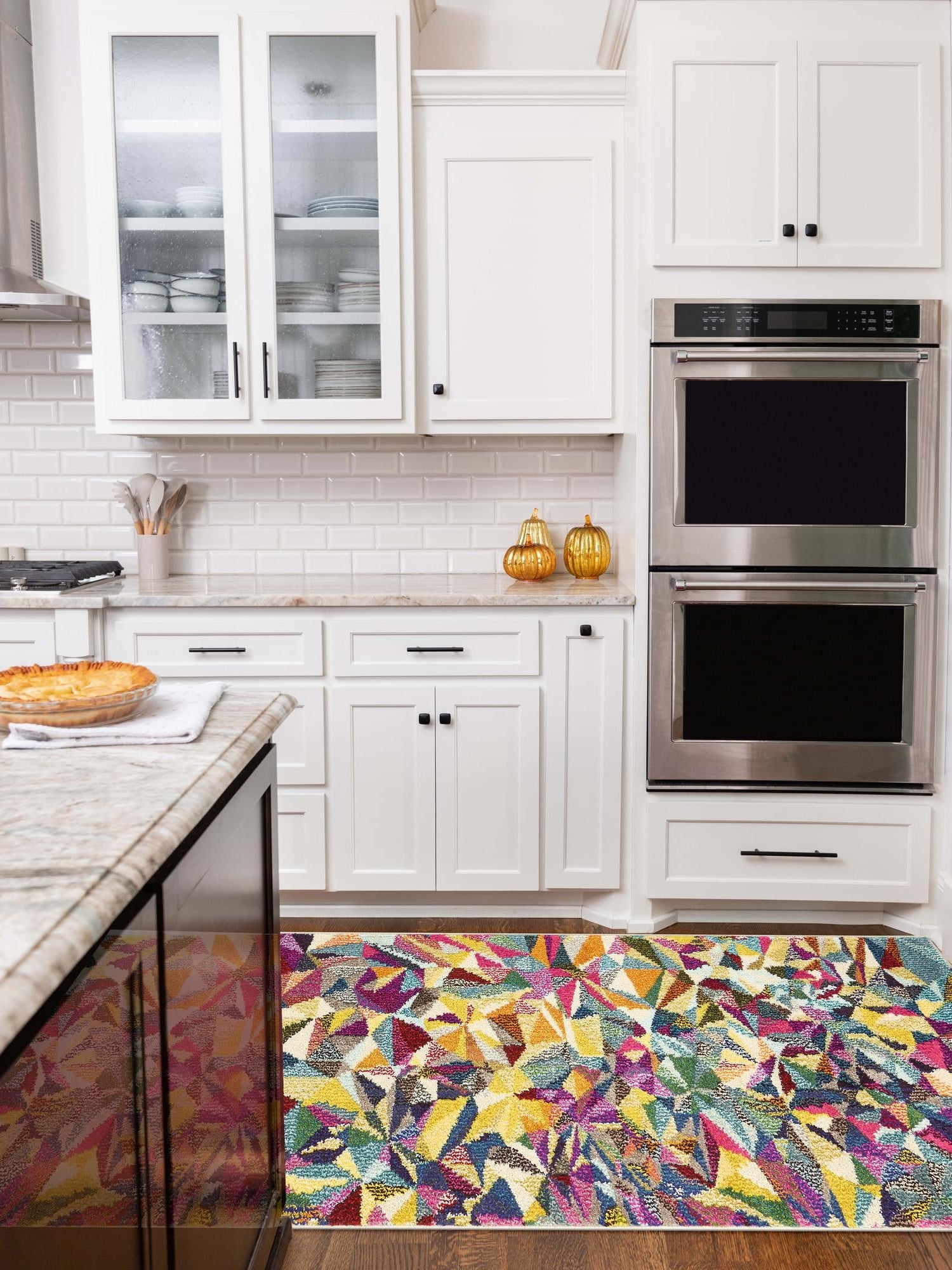 Multicolor 2' 2 x 6' 9 Estrella Runner Area Rug 100% Polypropylene Non-Shedding Stain Resistant Carpet Colorful Modern Abstract Design Easy Clean for Home Decor for Sale at Rug Engine