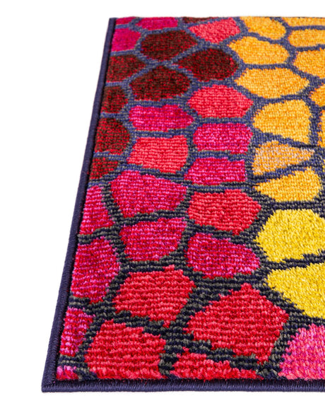 Multicolor 2' 7 x 10' Estrella Runner Area Rug 100% Polypropylene Non-Shedding Stain Resistant Carpet Colorful Modern Abstract Design Easy Clean for Home Decor for Sale at Rug Engine
