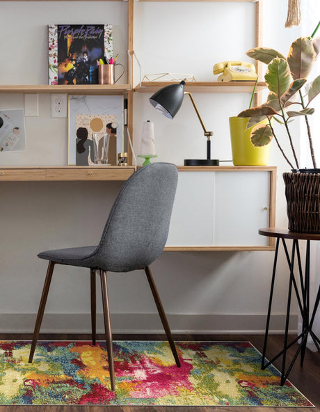 Multicolor 2' 2 x 6' 9 Estrella Runner Area Rug 100% Polypropylene Non-Shedding Stain Resistant Carpet Colorful Modern Abstract Design Easy Clean for Home Decor for Sale at Rug Engine