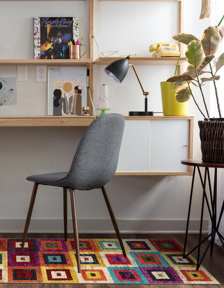 Multicolor 2' 2 x 6' 9 Estrella Runner Area Rug 100% Polypropylene Non-Shedding Stain Resistant Carpet Colorful Modern Abstract Design Easy Clean for Home Decor for Sale at Rug Engine