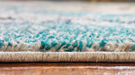 Beige 2' 2 x 6' 9 Estrella Runner Area Rug 100% Polypropylene Non-Shedding Stain Resistant Carpet Colorful Modern Abstract Design Easy Clean for Home Decor for Sale at Rug Engine