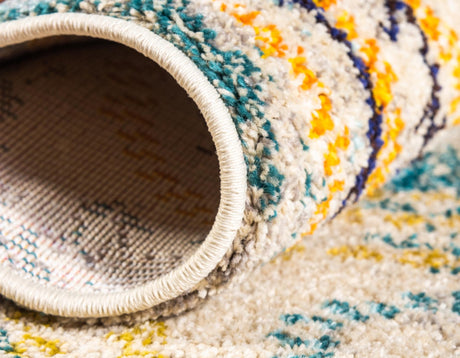 Beige 2' 2 x 6' 9 Estrella Runner Area Rug 100% Polypropylene Non-Shedding Stain Resistant Carpet Colorful Modern Abstract Design Easy Clean for Home Decor for Sale at Rug Engine