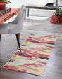 Pink 2' x 8' Estrella Runner Area Rug 100% Polypropylene Non-Shedding Stain Resistant Carpet Colorful Modern Abstract Design Easy Clean for Home Decor for Sale at Rug Engine