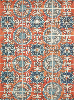 Orange 9' x 12' 2 Estrella Rectangle Rug