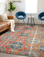 Orange 9' x 12' 2 Estrella Rectangle Rug
