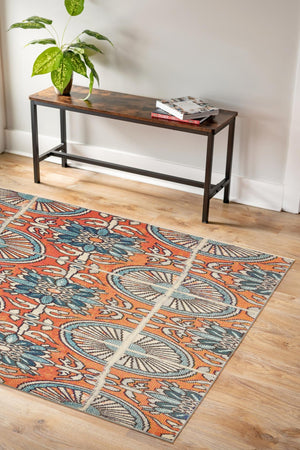 Orange 9' x 12' 2 Estrella Rectangle Rug