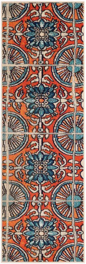 Orange 2' 2 x 7' Estrella Runner Rug