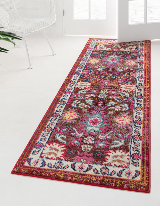 Multicolor 3' x 10' Medici Runner Rug