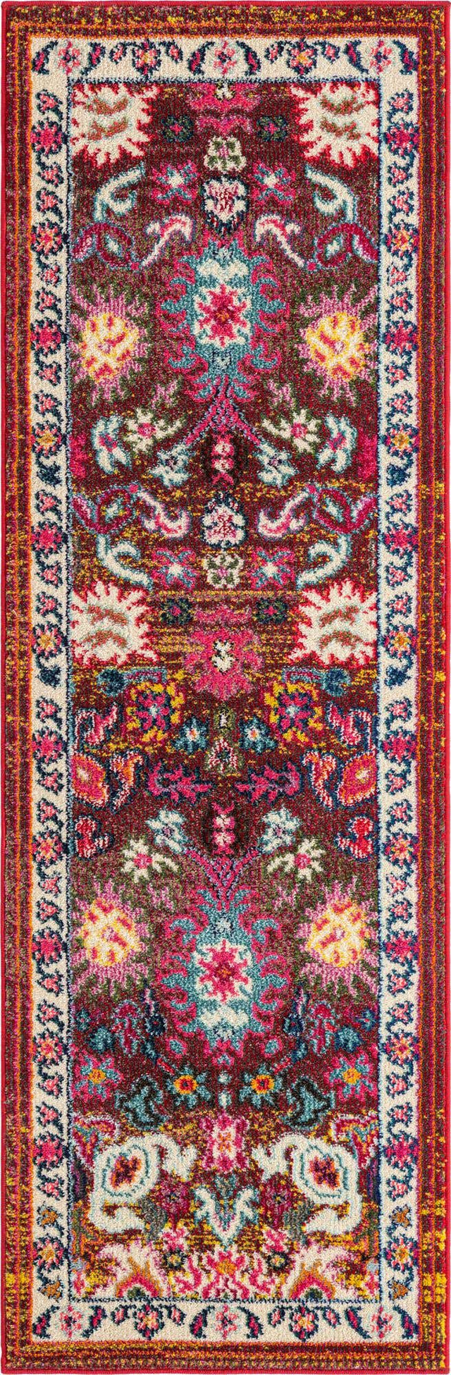 Multicolor 2' 2 x 6' 9 Medici Runner Area Rug 100% Polypropylene Traditional Vintage Classic Carpet for Home Interior Design Decor for Sale at Rug Engine