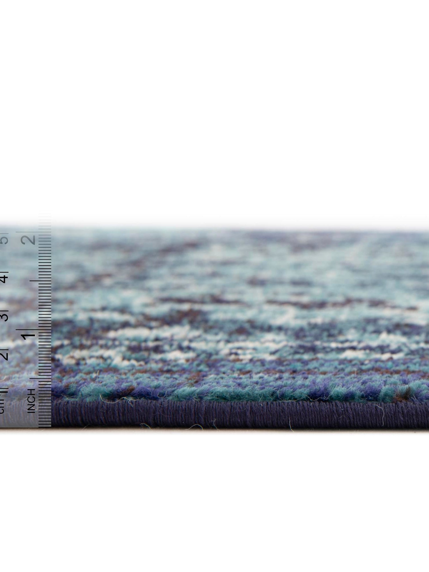 Blue 2' 7 x 10' Medici Runner Area Rug 100% Polypropylene Traditional Vintage Classic Carpet for Home Interior Design Decor for Sale at Rug Engine