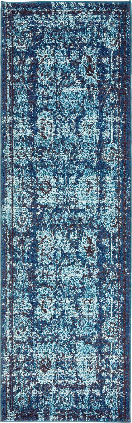 Blue 2' 2 x 6' 9 Medici Runner Area Rug 100% Polypropylene Traditional Vintage Classic Carpet for Home Interior Design Decor for Sale at Rug Engine