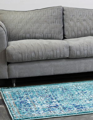 Light Blue 2' 2 x 7' Medici Runner Rug