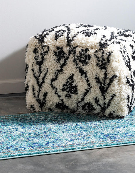 Light Blue 2' 7 x 10' Medici Runner Area Rug 100% Polypropylene Traditional Vintage Classic Carpet for Home Interior Design Decor for Sale at Rug Engine