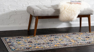 Gray 2' 2 x 6' 9 Medici Runner Area Rug 100% Polypropylene Traditional Vintage Classic Carpet for Home Interior Design Decor for Sale at Rug Engine