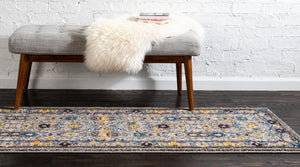 Gray 2' 2 x 6' 9 Medici Runner Area Rug 100% Polypropylene Traditional Vintage Classic Carpet for Home Interior Design Decor for Sale at Rug Engine