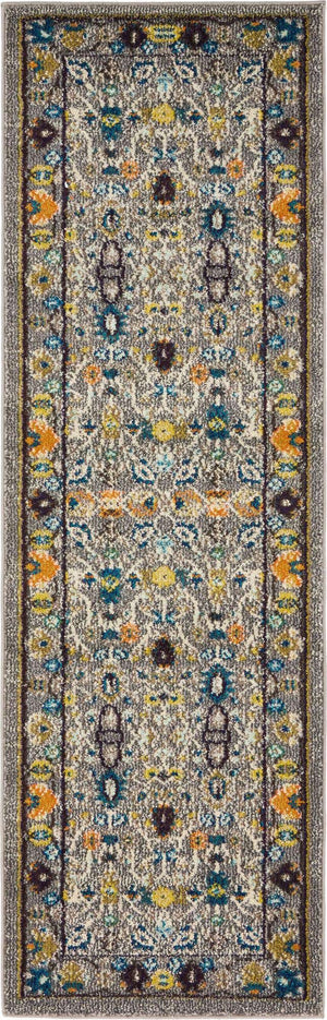 Gray 2' 2 x 6' 9 Medici Runner Area Rug 100% Polypropylene Traditional Vintage Classic Carpet for Home Interior Design Decor for Sale at Rug Engine