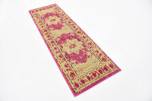Pink 2' 2 x 6' 9 Medici Runner Area Rug 100% Polypropylene Traditional Vintage Classic Carpet for Home Interior Design Decor for Sale at Rug Engine